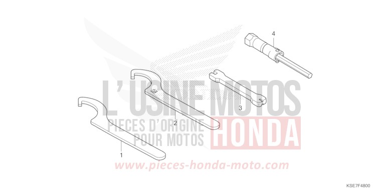 OUTIL de CRF150R "Grandes Roues" EXTREME RED (R292) 2022